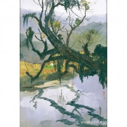 Árbol antiguo junto al río Árbol antiguo junto al río