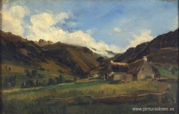 Un paisaje montañoso en Auvernia Un paisaje montañoso en Auvernia