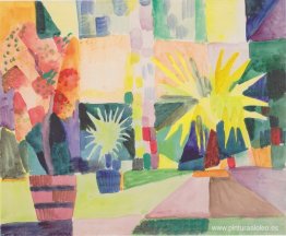 Jardín en el lago Thun Jardín en el lago Thun