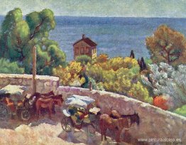 Alupka. Parque, parada de taxis Alupka. Parque, parada de taxis