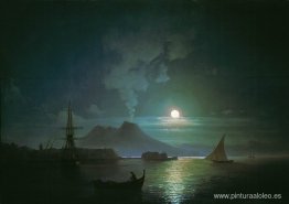 La Bahía de Nápoles en una noche de luna. Vesubio La Bahía de Nápoles en una noche de luna. Vesubio