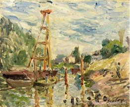 Barco de carga en el Loing Barco de carga en el Loing