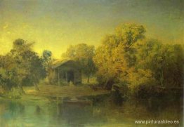 estanque al atardecer estanque al atardecer