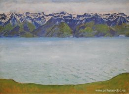 Lago Lemán con Savoyerbergen Lago Lemán con Savoyerbergen