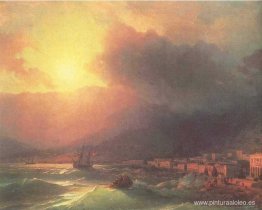 Vista de Yalta por la noche Vista de Yalta por la noche