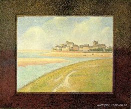 Vista de Le Crotoy, desde Upstream Vista de Le Crotoy, desde Upstream