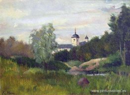 paisaje con una iglesia paisaje con una iglesia