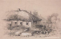 paisaje con cabaña paisaje con cabaña