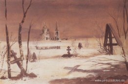 Cementerio rural a la luz de la luna Cementerio rural a la luz de la luna