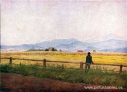 Paisaje con figura masculina. Paisaje con figura masculina.