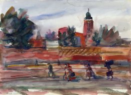 Escena desde la ventana del tren Escena desde la ventana del tren