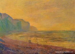 Marea baja en Pourville, tiempo brumoso Marea baja en Pourville, tiempo brumoso