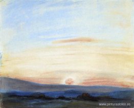 Estudio del cielo, sol poniente Estudio del cielo, sol poniente
