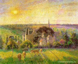 La iglesia y la granja de Eragny La iglesia y la granja de Eragny