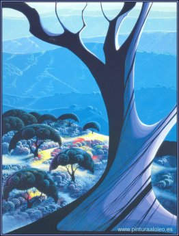 Árbol Púrpura Y Montañas Árbol Púrpura Y Montañas