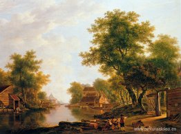 Paisaje con río cerca de Dordrecht Paisaje con río cerca de Dordrecht