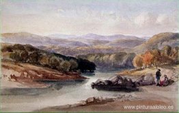 Un paisaje fluvial, posiblemente cerca del Lago Maggiore Un paisaje fluvial, posiblemente cerca del Lago Maggiore