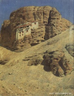 Monasterio en una roca. Ladakh Monasterio en una roca. Ladakh