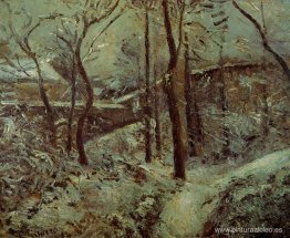 Camino en mal estado, Pontoise, efecto nieve Camino en mal estado, Pontoise, efecto nieve