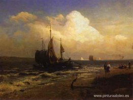 En el río. Día ventoso En el río. Día ventoso