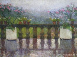 Terraza bajo la lluvia en Marquayrol Terraza bajo la lluvia en Marquayrol