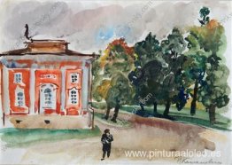 Peterhof. El ala derecha del palacio. Peterhof. El ala derecha del palacio.