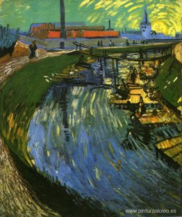El canal Roubine du Roi con las lavanderas El canal Roubine du Roi con las lavanderas