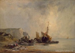 Barcos por la costa de Normandía Barcos por la costa de Normandía