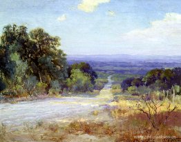 Un camino blanco al final de la tarde Un camino blanco al final de la tarde