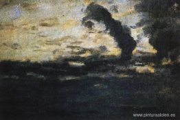 Cielo nublado. Crepúsculo. Cielo nublado. Crepúsculo.