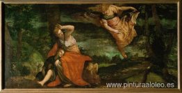 El ángel se aparece a Agar en el desierto. El ángel se aparece a Agar en el desierto.