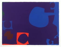 Azul y violeta intenso con naranja, marrón y verde Azul y violeta intenso con naranja, marrón y verde