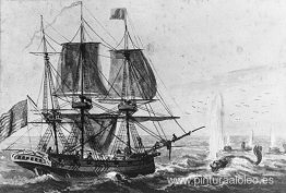 Reabastecer la despensa del barco con bacalao frente a la costa Reabastecer la despensa del barco con bacalao frente a la costa