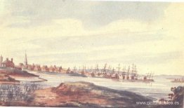 Pueblo a la orilla del río Pueblo a la orilla del río