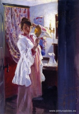 Interior con la esposa del artista (Marie Krøyer) Interior con la esposa del artista (Marie Krøyer)