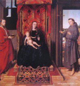 La Virgen y el Niño entronizados con los Santos Jerónimo y Franc La Virgen y el Niño entronizados con los Santos Jerónimo y Franc