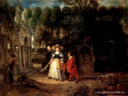 Rubens y Helene Fourment en el jardín Rubens y Helene Fourment en el jardín