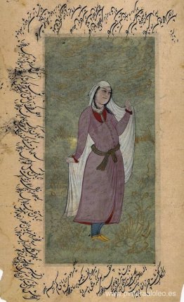 Mujer joven con un abrigo blanco Mujer joven con un abrigo blanco