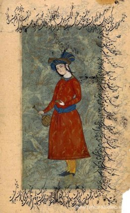 Joven con una botella y una copa de vino. Joven con una botella y una copa de vino.