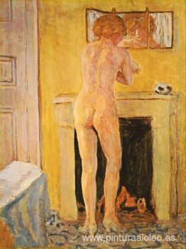 Desnudo en la chimenea Desnudo en la chimenea