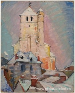 Sin título (Iglesia en la nieve con cielo rosa) Sin título (Iglesia en la nieve con cielo rosa)