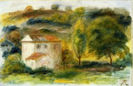 paisaje con casa blanca paisaje con casa blanca