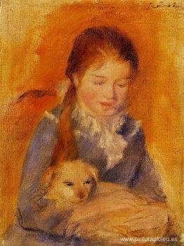 chica con un perro chica con un perro