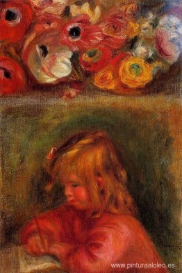 retrato de coco y flores retrato de coco y flores