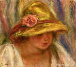 Estudio de una mujer con sombrero amarillo Estudio de una mujer con sombrero amarillo