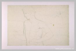 Estudio de un joven visto en el pecho. Estudio de un joven visto en el pecho.