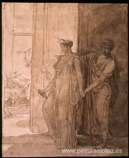 Clitemnestra duda antes de matar al durmiente Agamenón Clitemnestra duda antes de matar al durmiente Agamenón