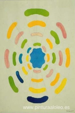 Sin título (Radiación de color desde el centro azul) Sin título (Radiación de color desde el centro azul)