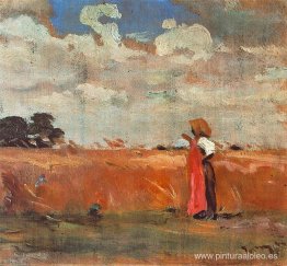 Wheatland con mujer de chal Wheatland con mujer de chal