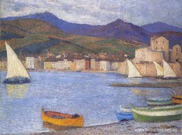 Veleros en el Puerto de Collioure Veleros en el Puerto de Collioure